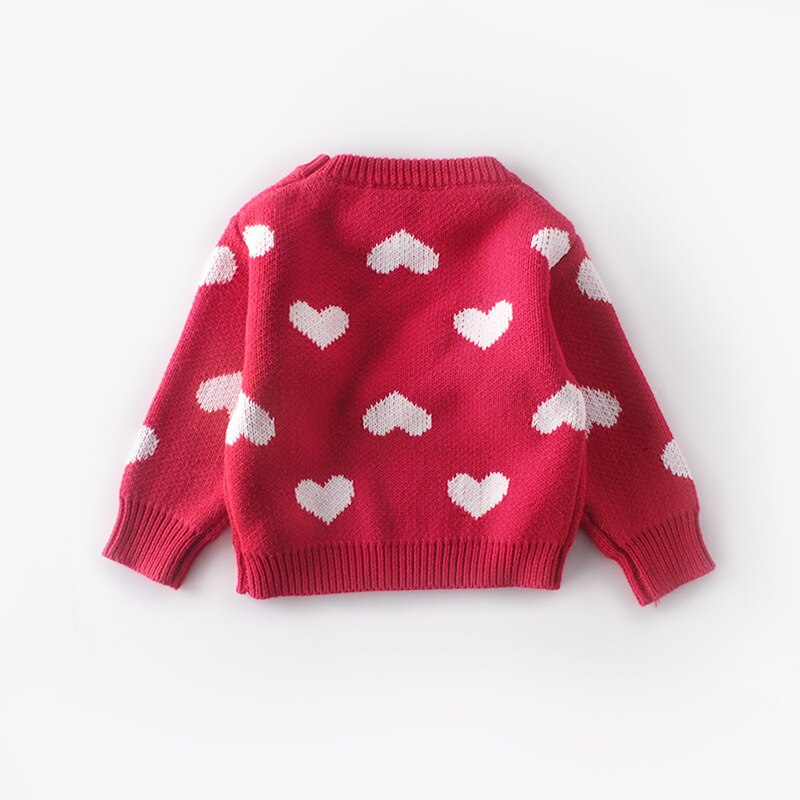 Baby pige tøj sweater til piger småbukser til bomuld strik efterår spædbarn kærlighed-hjerte print toddler baby pige tøj