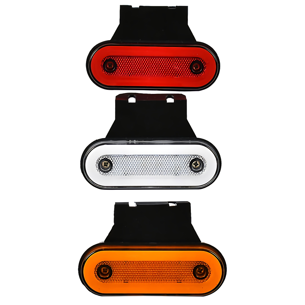 4 stk. markeringslys til tilhenger, 12v 24v led-sidemarkeringslys til lastebil, bobil, buss, campingbil, sidelys rødt, hvitt, gult