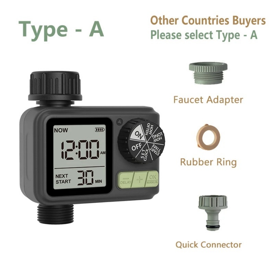 Watering Timer Programmable Garden Outdoor Hose Faucet Water Timer Automatic Watering System Suitable Lawn Digital Irrigation: Blue