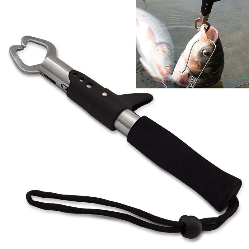 Portable Fishing Gripper Stainless Steel Fish Lip Grip Handle Grab Carp Fish Control Scissor Nipper Clamp Plier Fishing Tackle