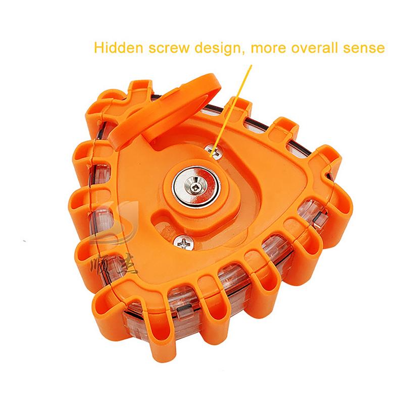 Advarselstrekant sikkerhedsblus til vejkantsadvarsel robust trekant advarselsblinkende lys advarsels-led vejblus til