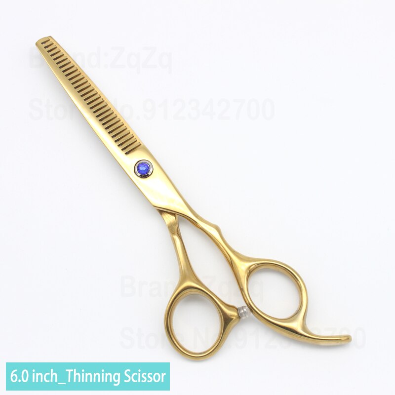 Zqzq Kappersscharen 6 Inch Haar Schaar Professionele Kapper Schaar Snijden Dunner Styling Tool Kappers Shear: Gold Thinning