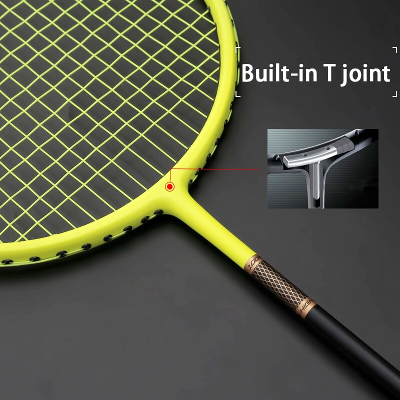 Professionele Ultralight Carbon Fiber 5U 75G Strung Badminton Racket Max Spanning 30LBS Racquct Met Snaren Tassen Rackets Sport