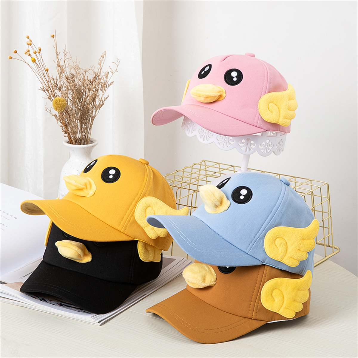 Gorra de béisbol para niños y niñas, sombrero de sol clásico de graffiti, color sólido, patrón divertido tridimensional, gorra de béisbol para niños, sombrero de