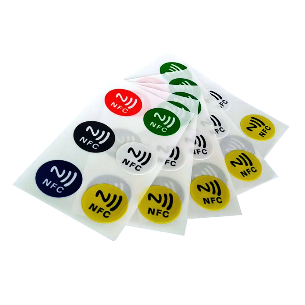 6 stk/parti nfc tagger klistremerker nfc 213 merkelapp rfid stikkord kort selvklebende nøkkelbrikker llaverostoken patrulje