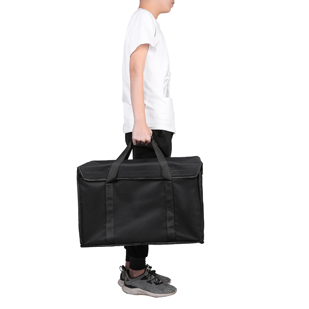 Krok og løkke bevarte handleboksposer store premium håndtak og forsterket bunnisolerte matkjøleboksposer  (57.5 x 29 x 38cm)
