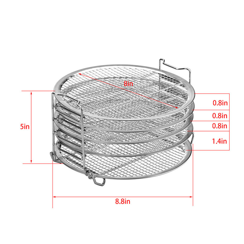 Air Fryer Accessories 5-layer Grill for Ninja Foodi Dehydrator Stand Food Grade for Dehydrator Rack Tand Accessorie: Default Title
