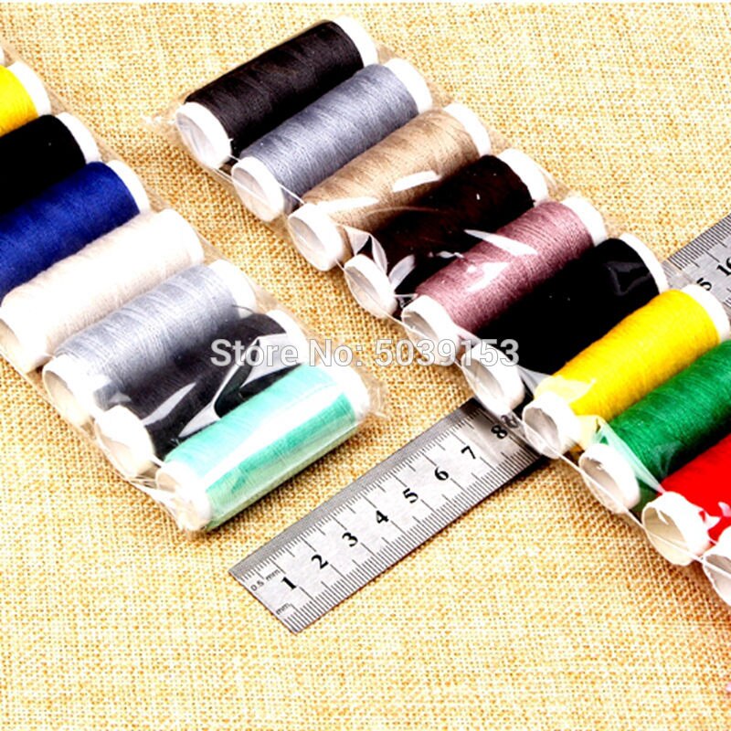 10 Rolls DIY Hand Sewing Thread mixed 10 Colors Colorful Polyester Machine Embroidery Sewing Threads