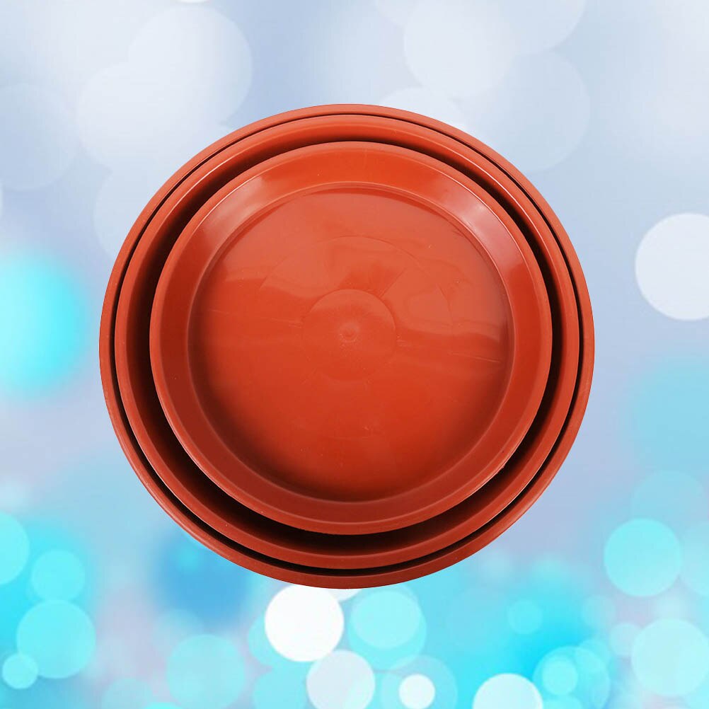 10 pcs Round Shape Plastic Solid Color Garden pot Saucer Plant Pot Drip Tray Planter Pallet Flowerpot Tray for Fleshiness