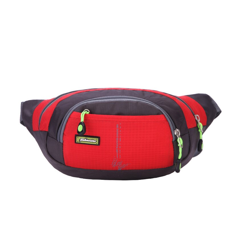 Vrouwen Fanny Pack Heuptas Mannen Oxford Bum Bag Hengreda Lichtgewicht Hip Sling Bag Met 3 Rits Zakken Voor reizen: rode kleur