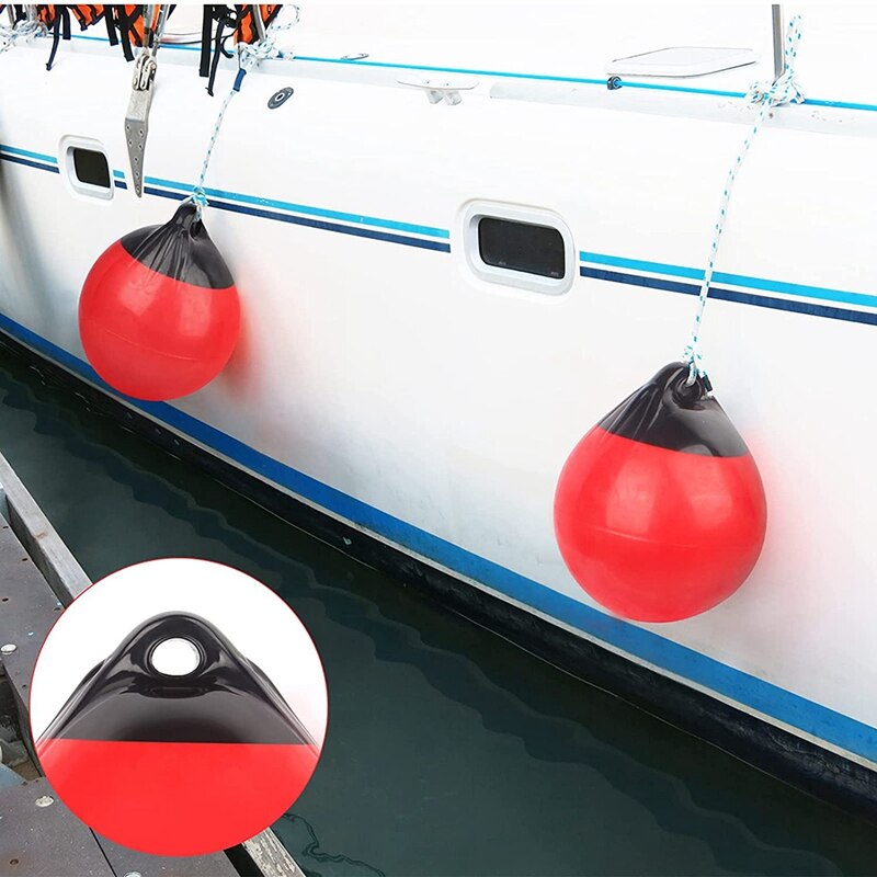 1 Paar Boot Mooring Boeien, Marine Grade Opblaasbare Pvc Ronde Ponton Boot Fenders Bal, Boot Bumpers