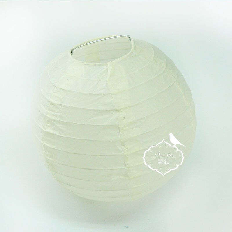 Neue 1 STÜCK 20 cm China Runde Papierlaterne Festival Lieferungen Geburtstag Hochzeit Dekoration dekor handwerk DIY Lampion laterne: Beige
