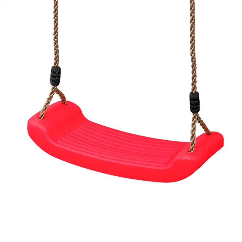 Hoogte Verstelbare Touwen Regenboog Kinderen Outdoor Swing Plastic Tuin Swing Kids Opknoping Seat Speelgoed Gebogen Boord Swing Stoel: Rood