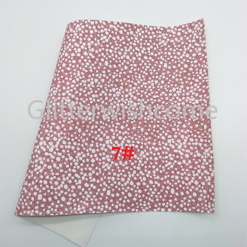 Vinilo de tamaño A4 de 21X29 CM Glitterwishcome para lazos impresos puntos de cuero brillante Fabirc hojas de cuero de imitación para lazos ¡GM340B