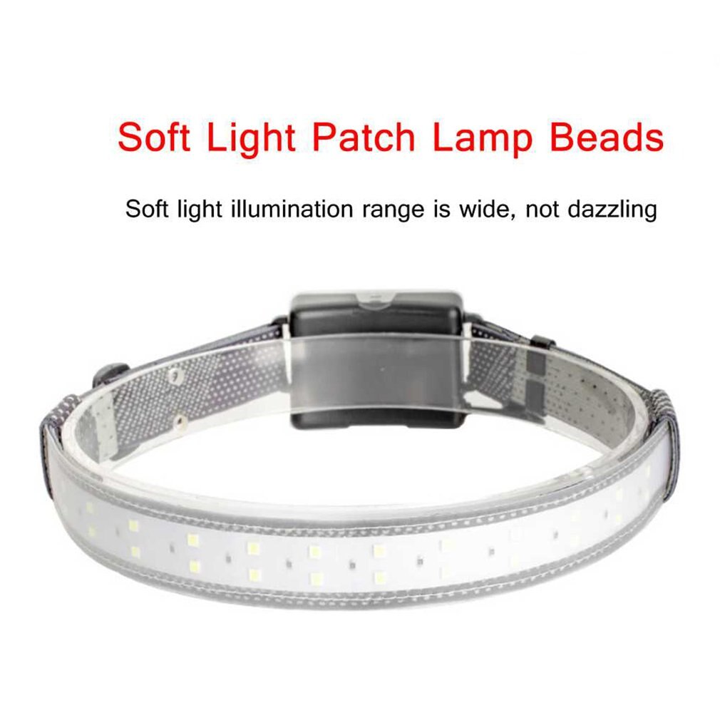 350LM Draagbare Lichtgewicht Zachte Led Koplamp Outdoor Fietsen Hoofdband Licht Waterdichte Hoofd Lamp Emergency Lantaarn Spotlight