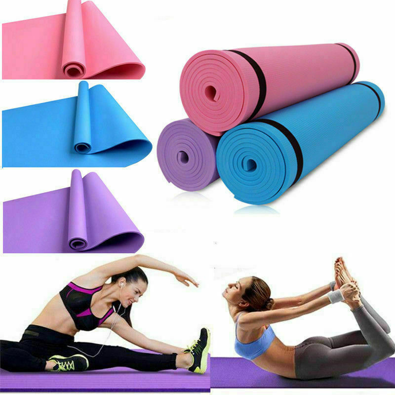 Halkfria yogamattor för fitness smaklös pilates picknick campingremmar gym fitness träningsdynor matta med bandage hotsale