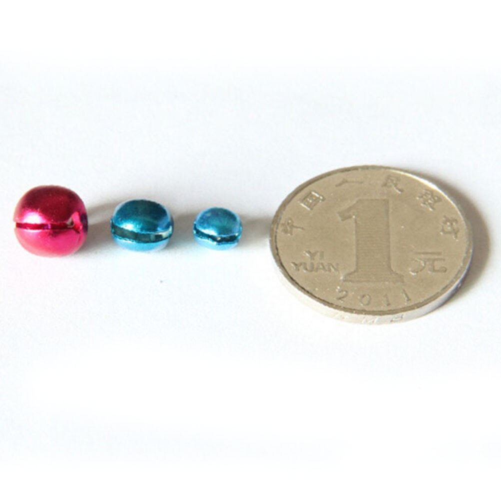 6/8/10mm 100 stk / parti farverige diy håndværk håndlavede blandingsfarver løse perler små jingle klokker juledekoration