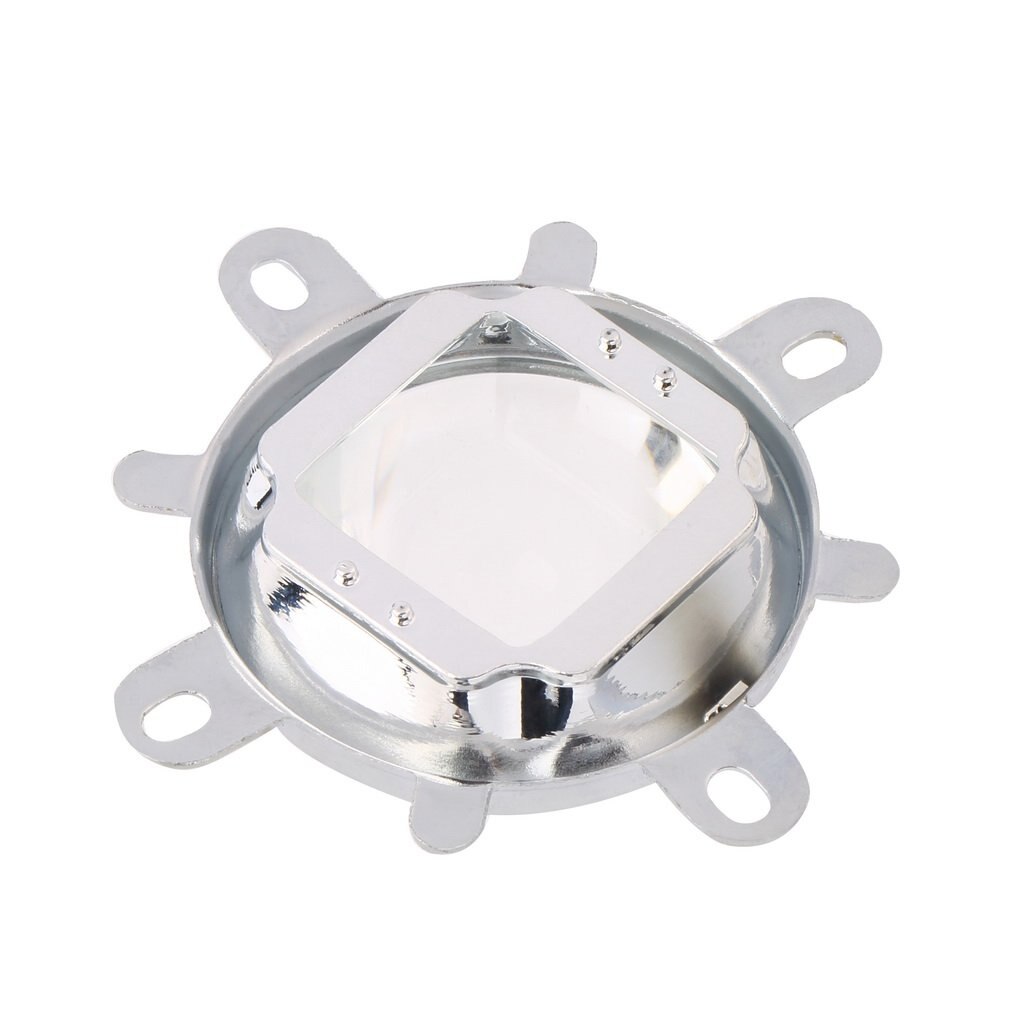 60-80 Degree 1 Set of 30W 50W 100W LED 44mm Lens + Reflector Collimator + Fixed Bracket 3mm Thickness Bottom