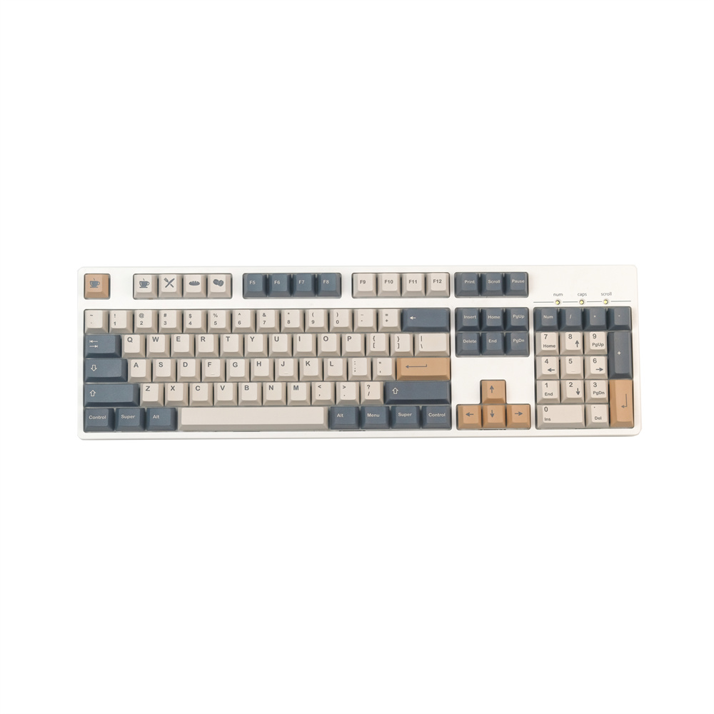 GMK Coffee Keycap 140 Keys Full Sets Mechanical Keyboard PBT Keycaps Cherry Profile DYE Subbed Personality Moka Bread Keycap