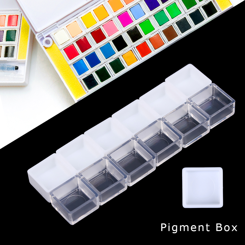 20/50 stk 0.5/3.2ml kunstnere tomme akvarell maling panner malere pigment praktisk maling case kunst håndverk palett tilbehør