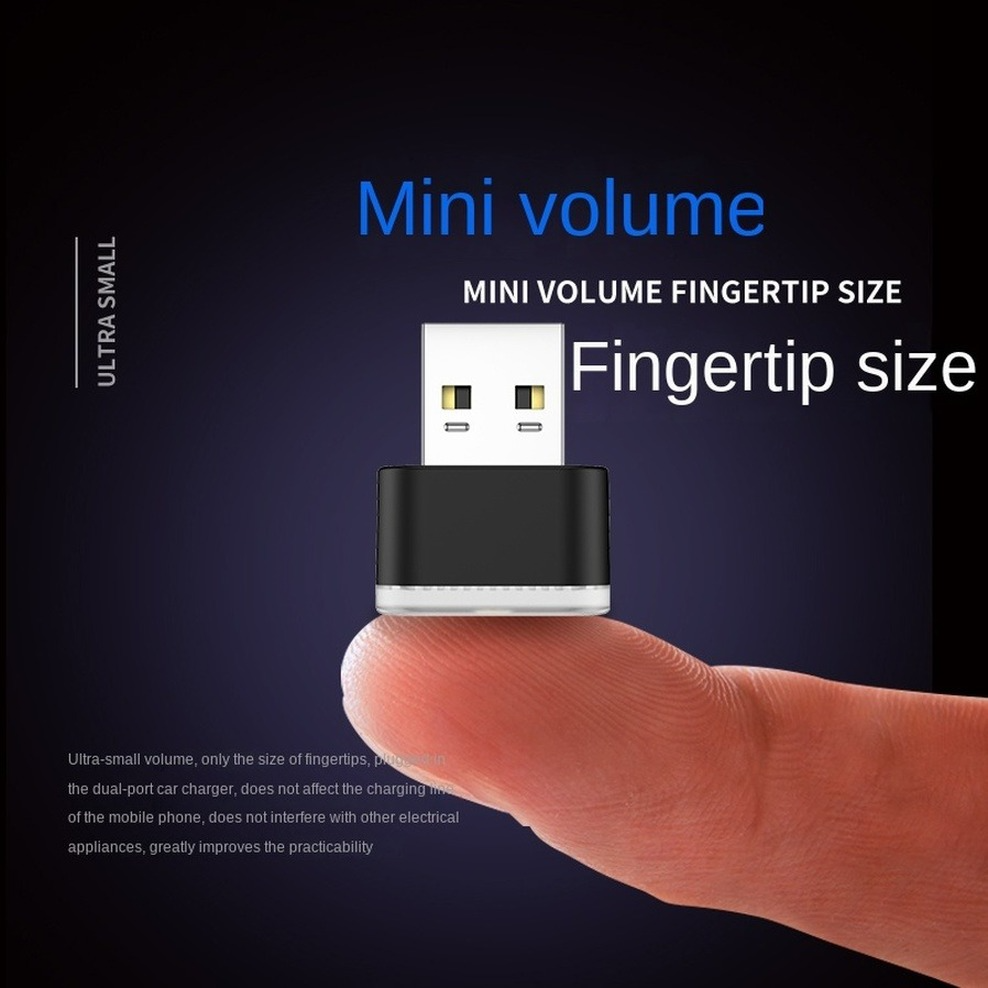 Mini USB Licht LED USB Nachtlicht Modellierung Auto Umgebungslicht Neon- Innenbeleuchtung Auto Schmuck (5 Arten von Lichtfarben)