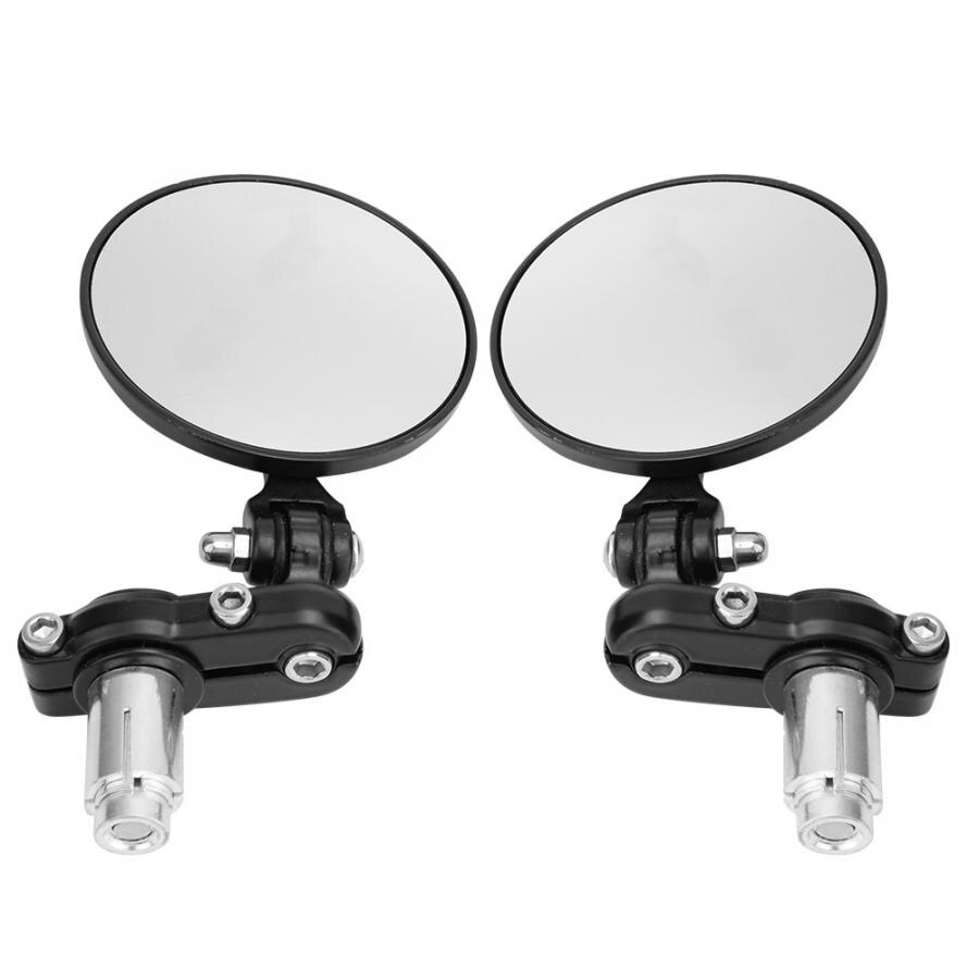 1 Paar Universal Aluminium Fiets Achteruitkijkspiegel Stuur Spiegels Fietsen Achteruitrijcamera Mtb Bike Siliconen Handvat Achteruitkijkspiegel