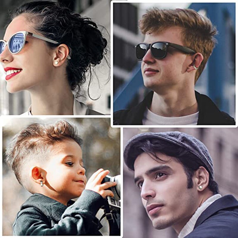 Boucles d&#39;oreilles magnétiques en acier inoxydable, 6 paires, Clip sur CZ, sans perçage, pour hommes et femmes, tous âges