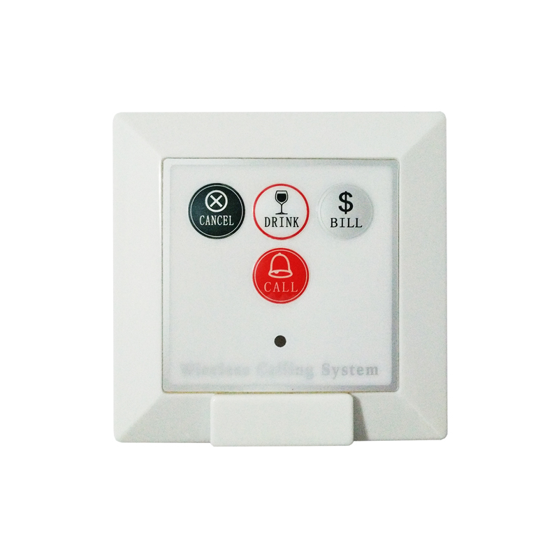 Sonnerie cloche bouton serveur K-W4 facture d'appel annuler pour système de téléavertisseur sans fil buzzer installer sur le mur