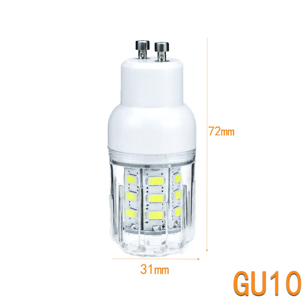 DC 12V 24V E27 G9 GU10 bombillas LED de maíz E26 E12 E14 B22 focos 7W 27LEDs lámparas de mesa brillantes para el hogar iluminación interior