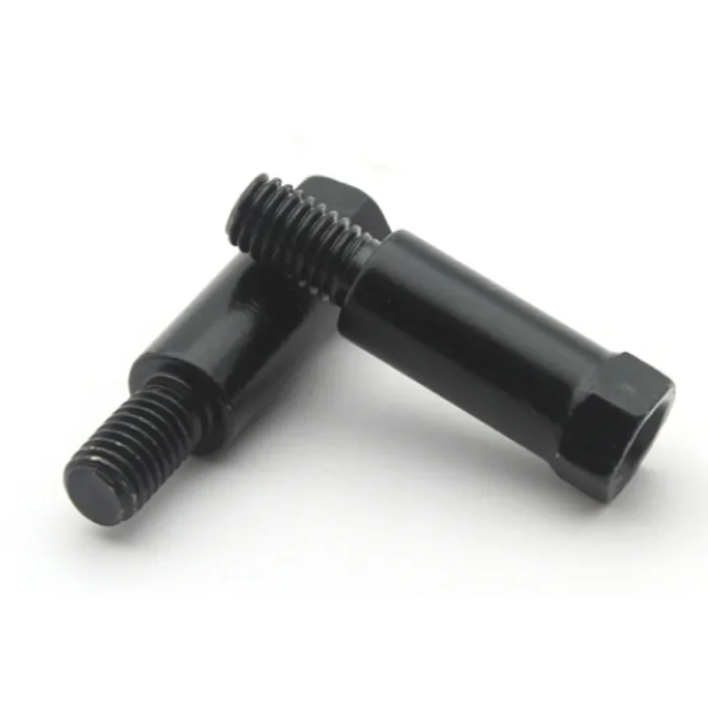 Adaptador de espelho traseiro para motocicleta, extensão mais longa, preto, m8, 8mm, m10, 10mm, anti-horário, direita, esquerda, parafuso de mudança de rosca