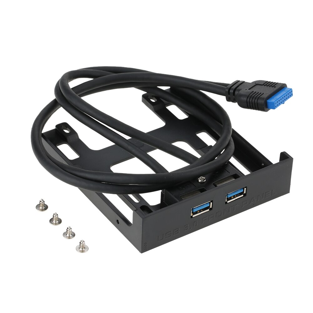 USB 3.0 Front Panel Hub 2 Port Expansion Bay 20 Pin to USB3.0 60cm Bracket Adapter Cable for PC Desktop 2.5" Floppy Bay