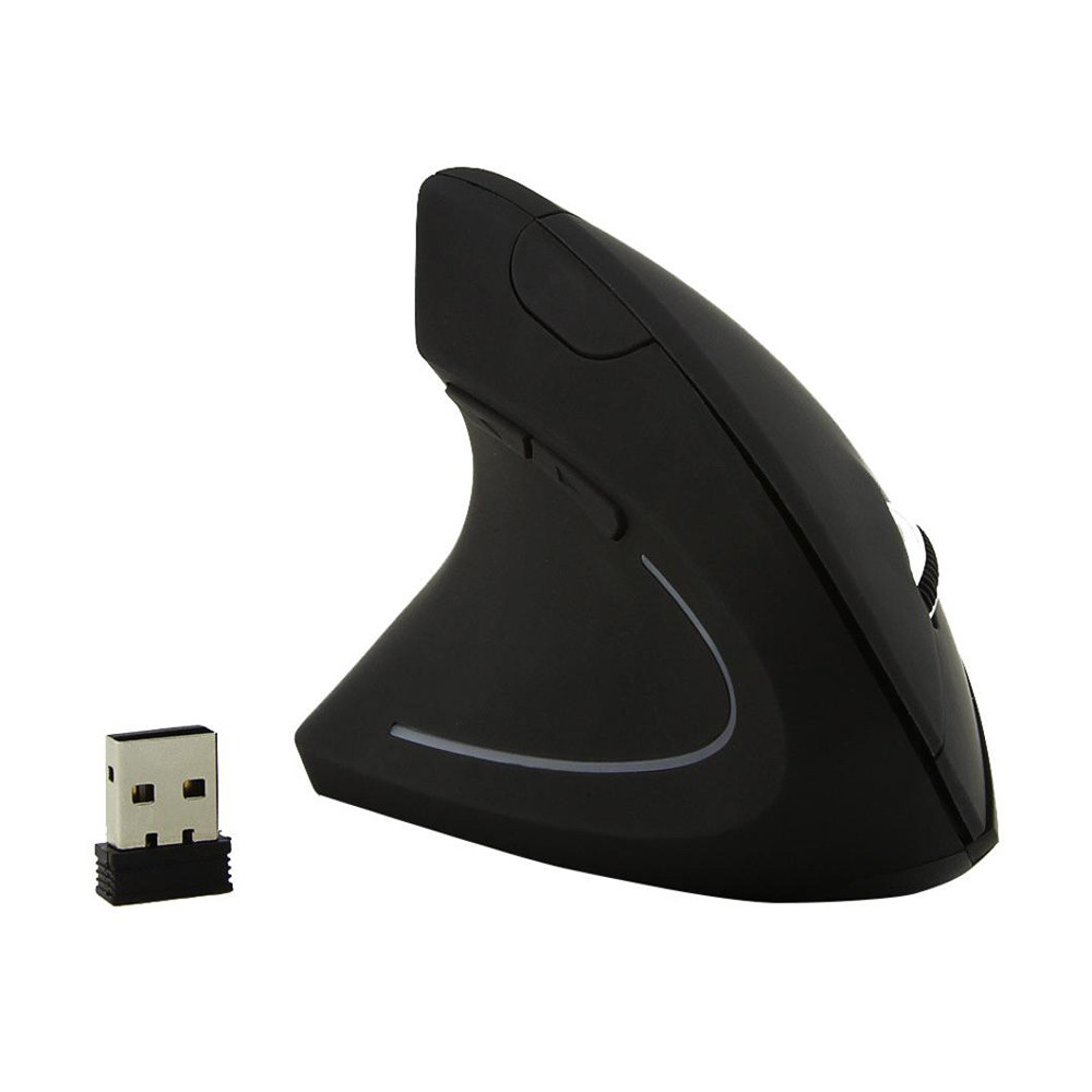 6d 2.4g , ergonomische vertikalmaus für linkshänder, optisch, 1600 dpi, geräuscharm, desktop-pc, gaming-laptop, leises gaming-mikrofon: Default Title