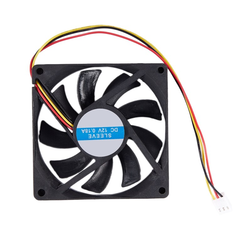 12V 3 Pin CPU Fan Heatsink Cooler Heatsink Fan For PC 80x80x15mm