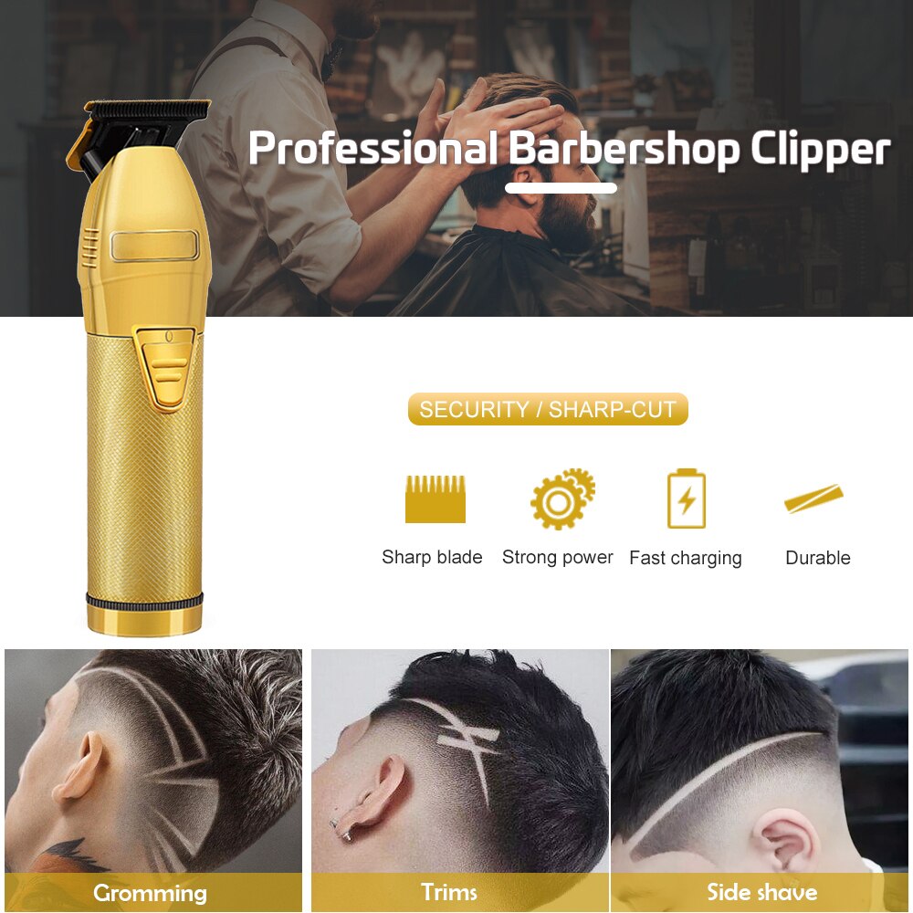 Hårklipper skæg trimmer klipper genopladelig hår barbering maskine barber hår trimmer mænd
