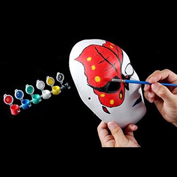 White Mask,12Pcs Halloween Full Face Mask Blank DIY Mask Dance Cosplay Party Plain Masquerade Paper Mask to Decorate
