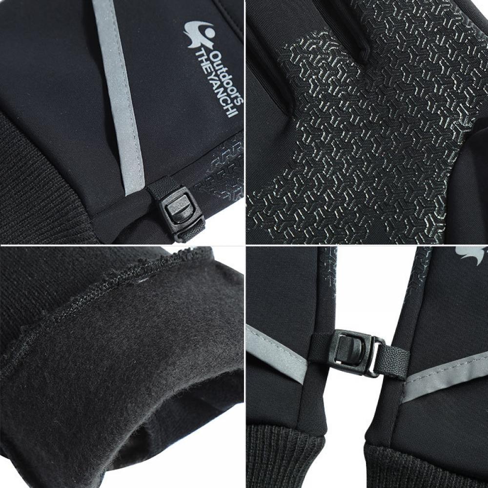 Longkeeper winter fiets handschoenen heren touchscreen warme handschoenen met lange vingers waterdicht outdoor skiën wanten guante luvas