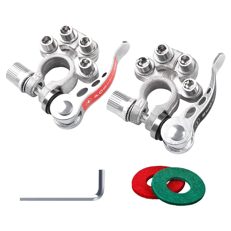 2Stck Batterie Terminal Anschlüsse, 4 Wege Batterie Terminal mit verhexen Schlüssel, Ausgezeichnete Kupfer Auto Batterie Terminal Schnell: Ursprünglich Titel