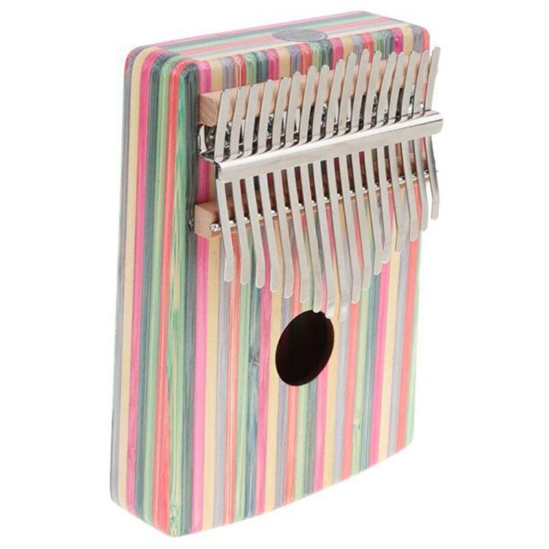 Thumb Piano,17 Keys Kalimba Thumb Piano Kit Portable Red Bamboo Finger Thumb Piano Musical Instrument Accessories