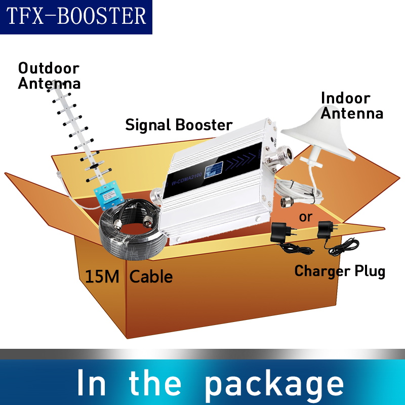 TFX-Booster Verstärker WCDMA 2100 Handy, Mobiltelefon Signal Booster Band1 UMTS 2100MHZ GSM 3G praktisch zellular Signal Verstärker Verstärker
