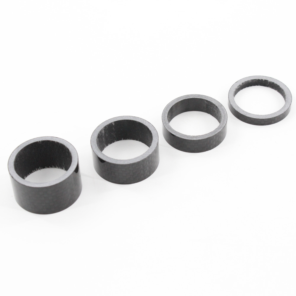4pcs/lot 5mm+10mm+15mm+20mm Road bicycle 3K full carbon fibre headsets washer Mountain bike stem carbon spacer MTB Free ship