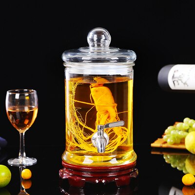 Dicke glas wein flasche glas mit/ohne klopfen nicht-blei glas obst funkelnden alkohol Container flaschen: 1.25L Stahl Holz