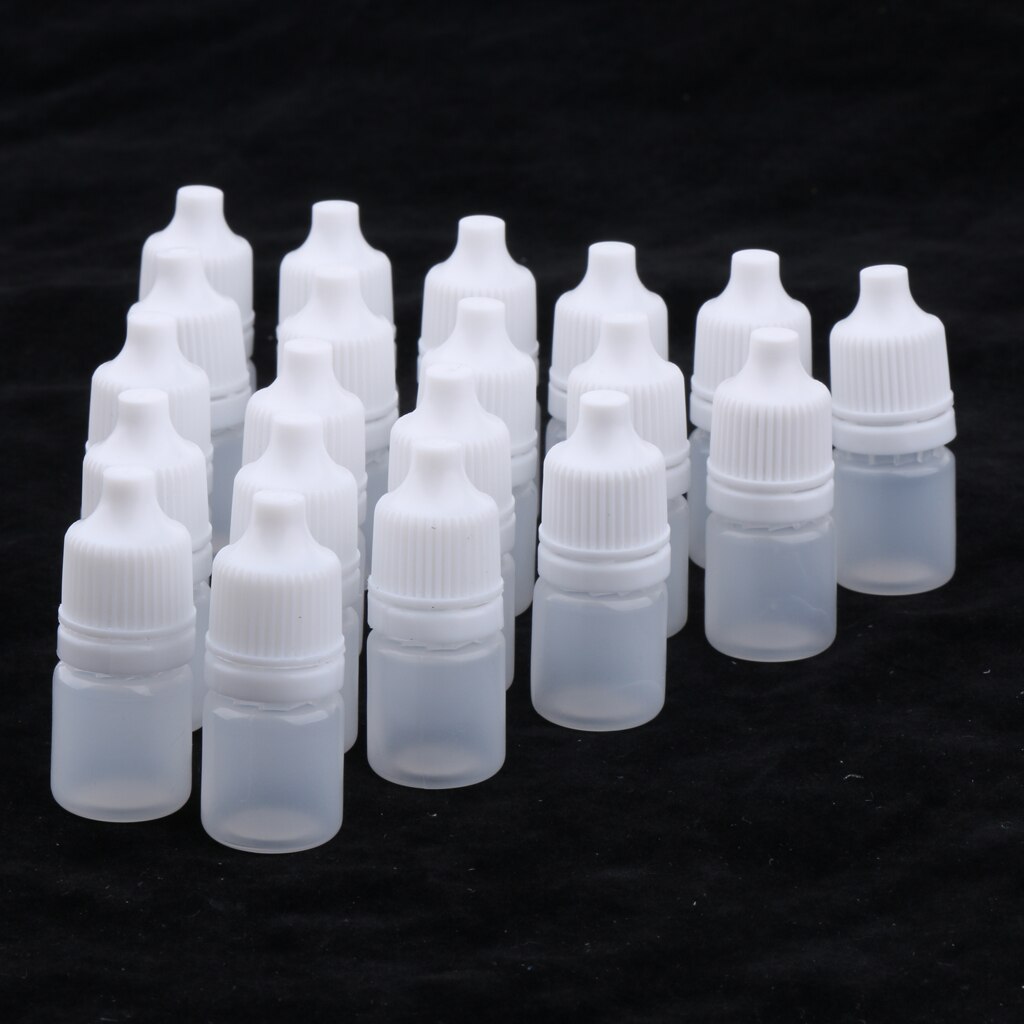 20 stk tomme øyedråper makeup kosmetiske reiseflasker plastbeholdere 3ml