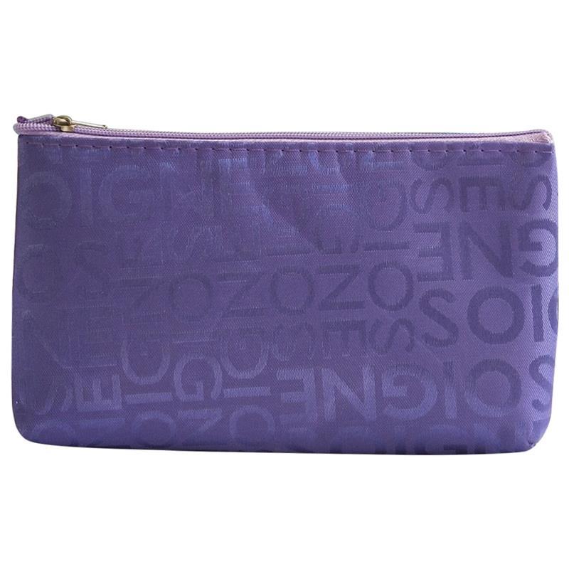 Neue Casual Make-Up Tasche Große Kapazität Brief Druck Tragbare Brief Drucken Zipper Kosmetik Tasche Kultur Beutel Für Reise: Purple