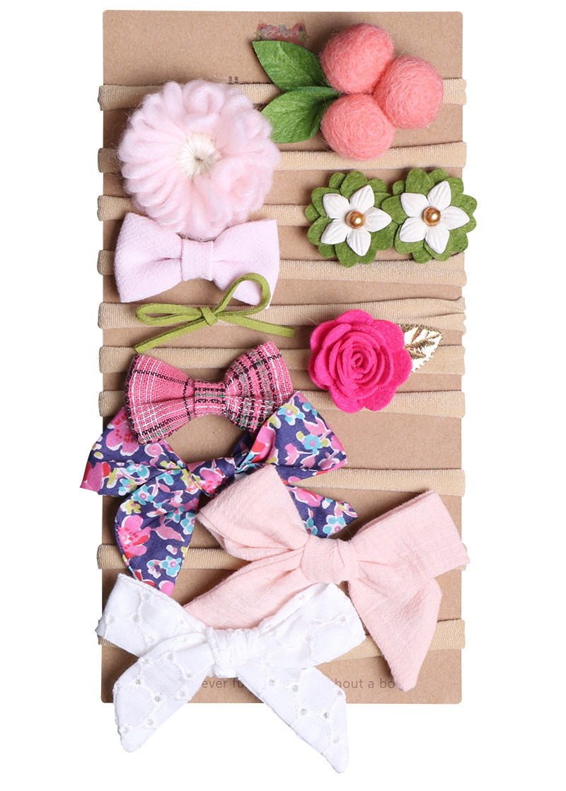 Accesorios adorables para el cabello para niñas, horquillas, lazos de flor para pelo para niñas, diademas, 10 unidades/lote: Color 4