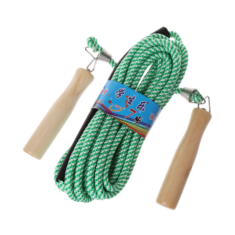 Wooden Handle Skipping 5m 7m 10m Gym School Group Multi Person Rope Jumping K43E: 7m