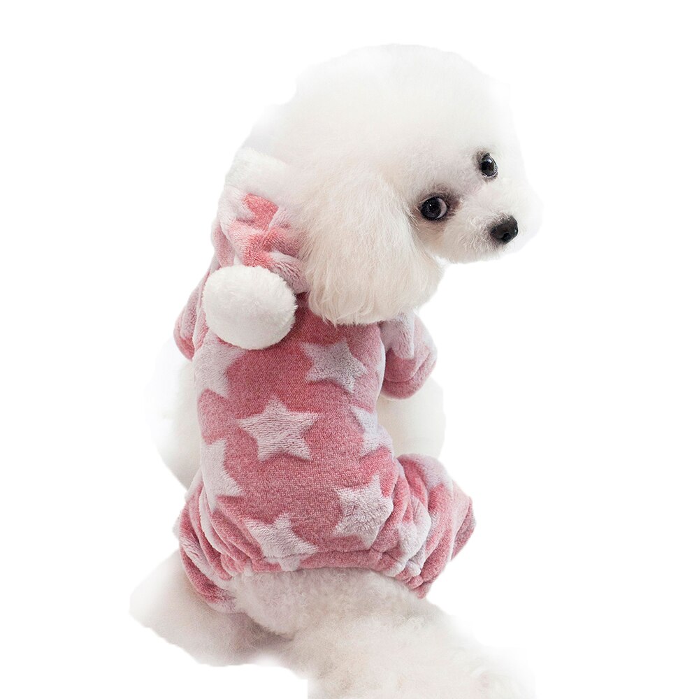 Neue Mit Kapuze Weiche vier Beine Haustier Hund Winter Mantel Kleidung Mit Stern aufbringen Von S bis XXL Hund Warme Mantel hunde Kleidung