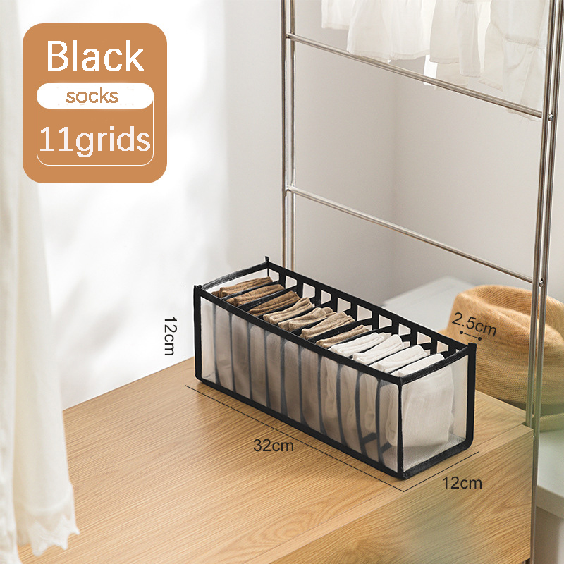 Organizador de armario plegable, cajas de almacenamiento de Jeans, suéter, calcetines, armario, ropa interior, Cajones, cajas separadoras de ropa: Gris oscuro
