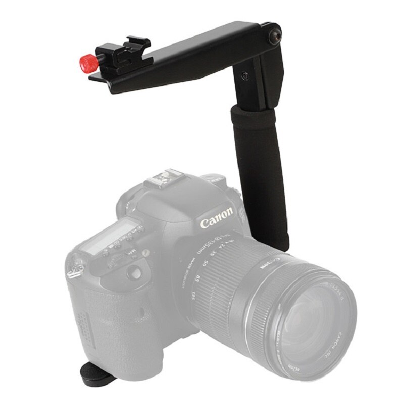 Soporte de Flash giratorio de dibujo rápido mango de vídeo estabilizador de mano agarre giratorio para cámara videocámara Mini DV DSLR SLR