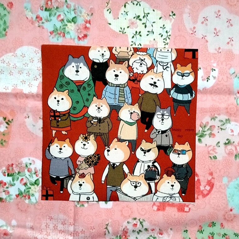 15*15Cm Nieuwjaar Feestelijke Rode Envelop Stof Purse Frame Katoen Canvas Hand Geverfd Stof Decoratieve Schilderkunst: 1