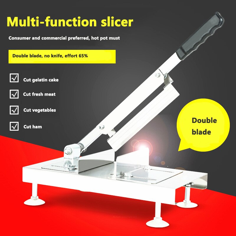 Manual meat cutter Stainless steel Multi-function slicer for cut gelatin /beef/mutton/rice cake/vegetables/ham slicing maker